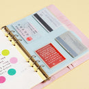 A5/A6 Transparent Zip Wock Envelope Binder Pocket Refill Organiser StationerH&SE