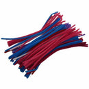 100 Pcs 30cm Assorted coloured chenille pipe cleaners