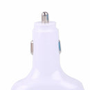 WHITE Car LCD Cigarette Lighter Socket Splitter 2 Dual USB Charger Power Adapter