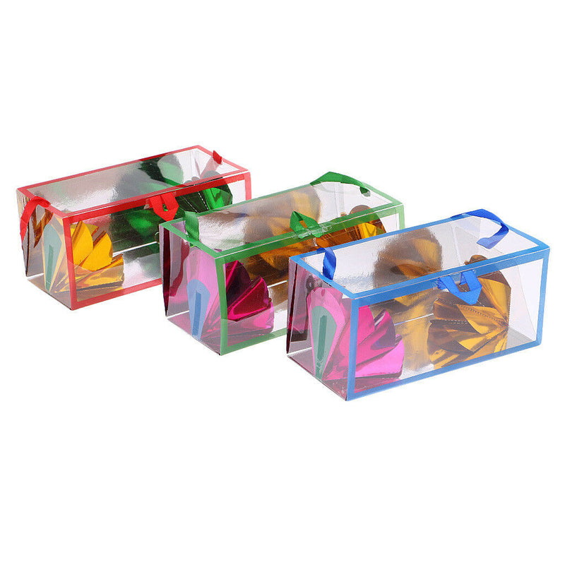 3pcs Portable Empty Paper Bag Flower Boxes Appearing Illusion Magic