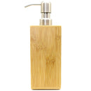 Bamboo Liquid Pump Soap Automatic Refillable Bottles Lotion Dispenser Hand-