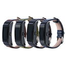Smart Sports Bluetooth PU Leather Watch Strap for Huawei B5 18mm Blue