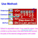 Mini DC-DC Step-down Converter Adjustable Power Module 3.3V 3V 5V 9V 12V 3A 3c
