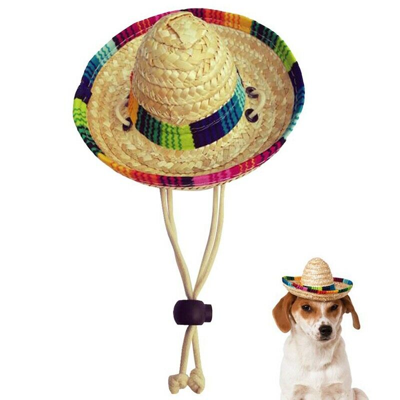 Dog Hat Hat, Mini Straw Hat Hats Mexican Hats Hat Party Hats For Small Pets L1C6