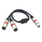 New XLR Female To Dual 2 Male Plug Splitter Cord Audio Expansion Cable Line