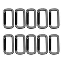10 Pieces Pack Rectangle Keychain Buckles Portable Climbing Carabiners for
