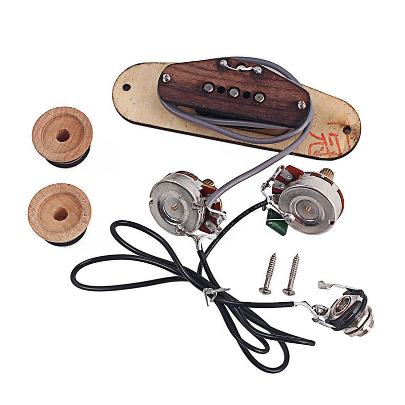 3 String Maple Cigar Box Guitar Pickup with Volume & Tone - No Soldering