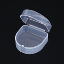 1pc dental box denture teeth storage case mouth guard container 6.4x6.5x3.5cm  Z