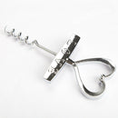 Creative Heart-shaped Red Wine Bottle Opener Corkscrew  Can Opener