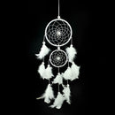 Handmade Dream Catcher Feather Wall Car Hanging Decoration Ornament White