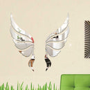 Creative Angel Wings Acrylic Mirror Wall Stickers Bedroom Living Room Decor A