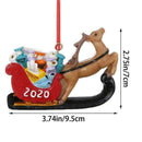 1pcs Elk sleigh pendant DIY Christmas Tree Ornaments Retro Decor O9P4 M3U0