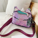 Sequins Animal Shaped Shoulder Handbags Women Small Crossbody Bags (Purple)