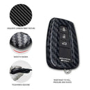 Car Smart Key Cover Remote Key Cover Carbon Fiber Texture Keyless Fob Holde