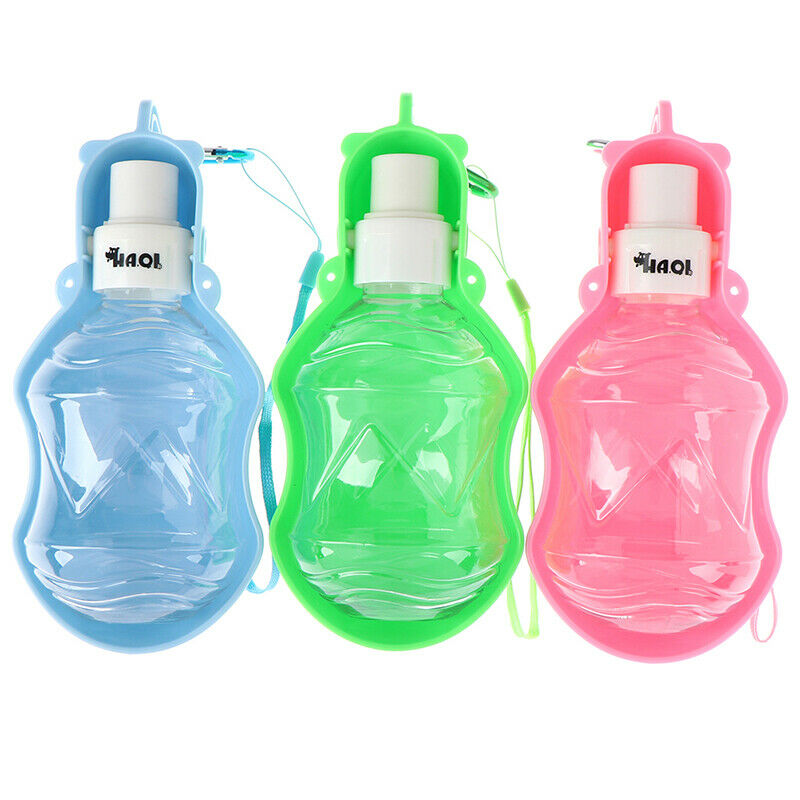Pet Dog Water Bottle Travel Puppy Drinking Bowl Cup Outdoor Feeder Dispenser FT