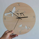 Arabic Numeral Design Rustic Country Tuscan Style Wooden Decorative Round W