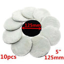 10 Pcs 125 Mm Car Polishing Pad 5 Inch Inch Polish Waxing Pads Wool Polishe