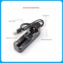 Rechargeable 1-Slot Battery Charger Li-Ion USB Single Slot Smart Fast Charg V1I8