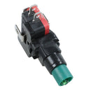 12V DC LED Light Illuminated Green Round Momentary Push Button Switch 1 NO