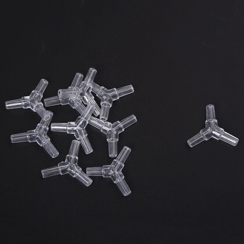 10 x Aquarium 3 way Connector Airline Connector for Aquarium Air Hose