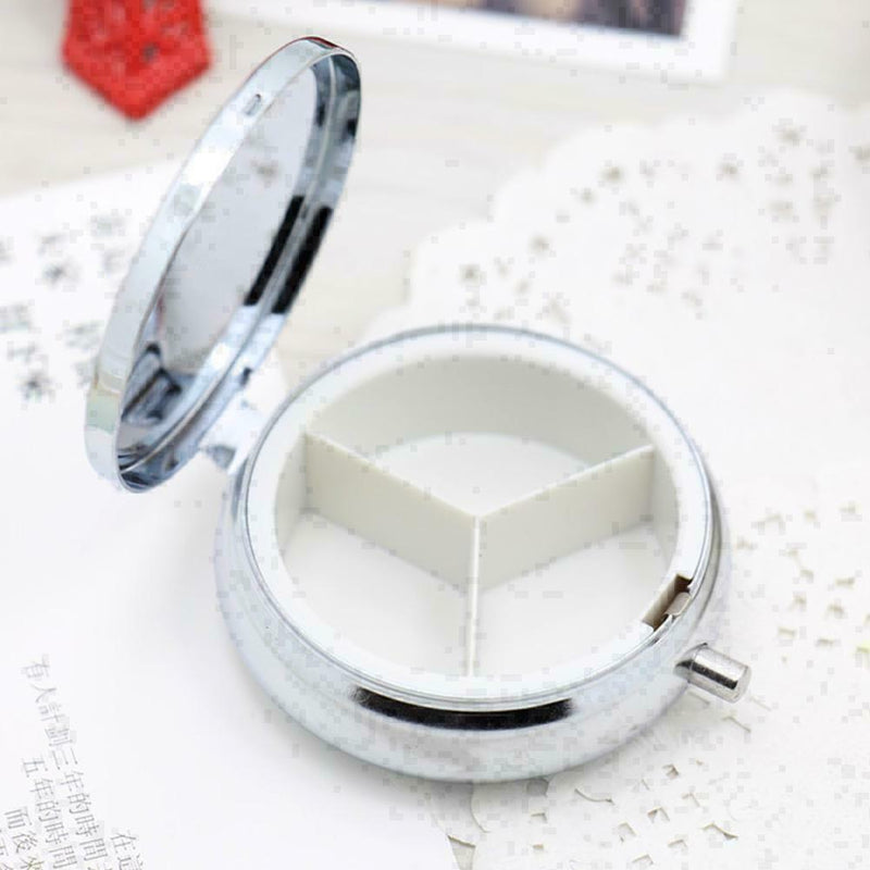 Portable Metal Medicine Organizer Pill Box Makeup Storage Pill Container Ca G9M5