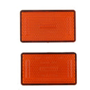 Heavy Duty Motorcycle ATV Dirt Bike Rectangle Front Fork Reflectors - Amber