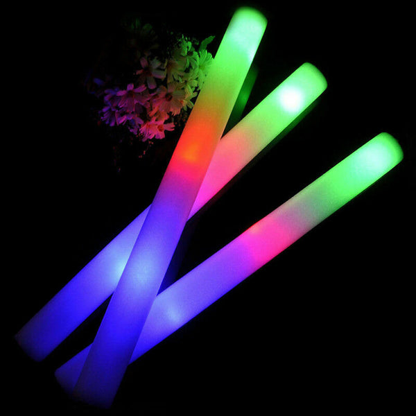 1pcs Rave Cheer ED Foam Wand Glow Baton Tube Light-Up Sticks N9H6.