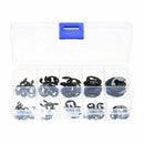 1X(120Pcs E Clips Retaining Ring Black Manganese Steel 1.5Mm To 10Mm