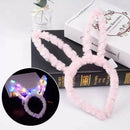 Plush Rabbit Ear LED Hair Hoop Flashing Glow Headband Accessories Party Suppl OZ