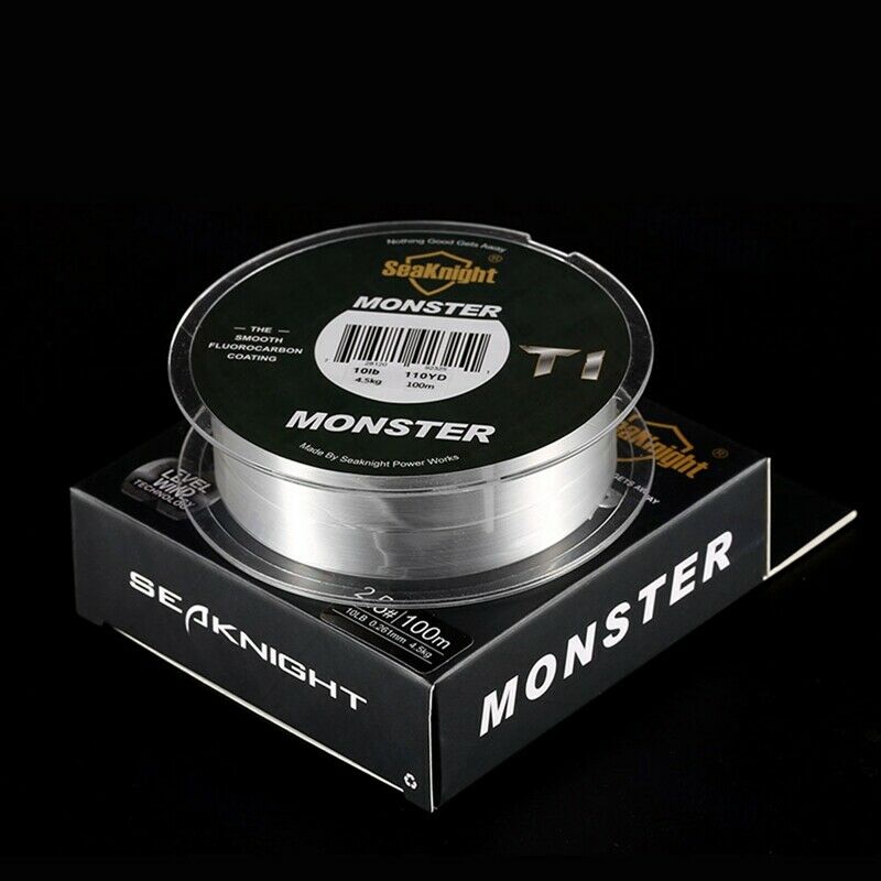 20Lb Seaknight T1 100% Fluorocarbon Coating Fishing Line 100M Monofilament  A2L5