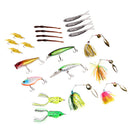 22Pcs Fishing Lures Kit Mixed Hard Soft Lures Spoon Baits And Accessories