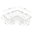 Stainless Steel Storage Organizer Corner Shower Caddy Bath Shelf With Hooks AU