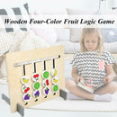 Wooden Four-Color Fruit Logic Game Children Kids Early Educational Toys Gift