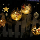 8cm Transparent Christmas Ball LED Lights Tree Ornament Plastic Bauble Xmas U8I6