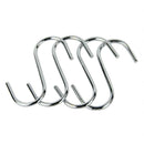 4Pcs S Shape Hooks Chrome Steel Multi Use Garden Kitchen  Assorted for