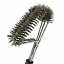 18" Barbecue BBQ Cleaning Grill Brush Cleaner Stainless Steel Wire Brush ADVGA