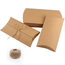 100pcs Wedding Gift Boxes Kraft Pillow Shape Wedding Favor Gift Box Party C