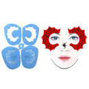 2 Sets Reusable Plastic Body Face Paint Stencil Tattoo Template Fancy Makeup