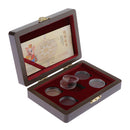 Wooden Display Case Storage For 5 Coins 27mm