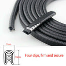 5M Car Auto Door Edge Protector U-shaped Black Rubber Seal Trim Molding UVC PGN