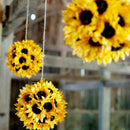 24Pcs Artificial Sunflower Heads Silk Flower Faux Floral For Wedding Table