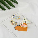 Cartoon Fish Flag Carp Brooch Japanese Koi Soft Enamel Pin Couples Lovers B