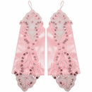 Women' Flora Short Wedding Dress Glove Fingerless Elegant Gloves for Bride