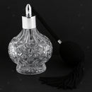 Clear Glass Empty Perfume Bottle Long Spray Atomizer Refillable 100ml Black
