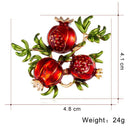 Enamel Oil Drop Pomegranate Flowers Charm Pendant For Brooch Jewelry Diy Ha
