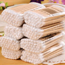 80pcs Makeup Cotton Swab Double Head Cotton Buds Wood Sticks Ears Cleaning oolMO