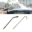 2pcs Water Washer Lance Spray Wand Angled Lance Extension Metal Pole 3600psi