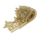 1Yard Golden Metallic Embroidery Venise Lace Trims for Clothes Embellishemnt
