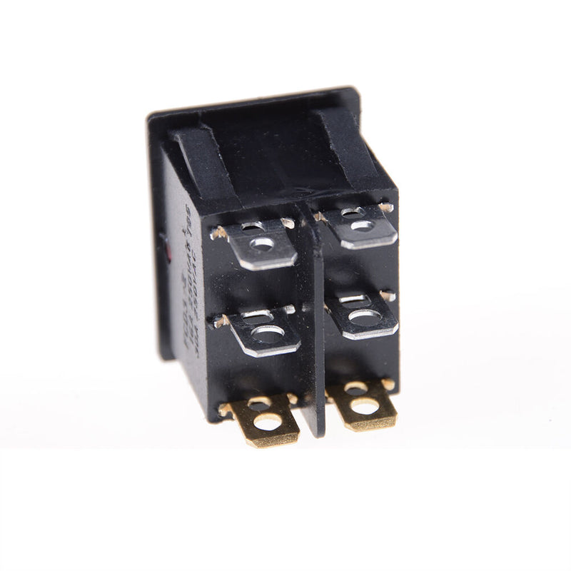 Double Boat Rocker Switch 6 Pin On-Off With Red Light 16A 125VAC B.AU
