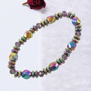 Unisex Mode Multicolor Magnetic Bracelet Beads Hematite Stone for Therapy